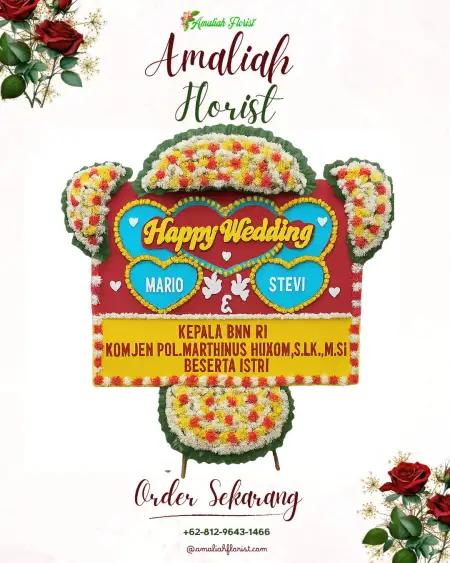 Papan Bunga Pernikahan Rodok